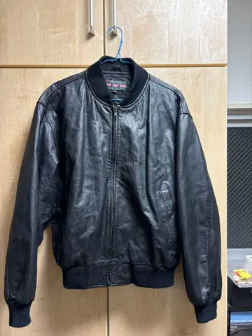 봄버 가죽 자켓 빈티지 80s 크롭 기장