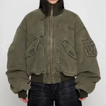 LAGUA GEM BIG POCKET COTTON MA-1 카키