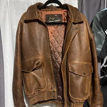 Catay 브라운 가죽 자켓