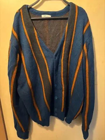 가디건 모헤어 니트 빈티지 브라운 긴팔 상의 WEGO