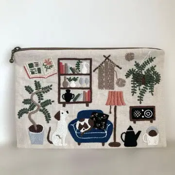 히구치 유미코 핸드메이드 자수 생활 자수 파우치