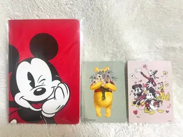 디즈니 스토어 가위바위보 카드 노트 20주년 푸우 가와구치 아리오 한정판