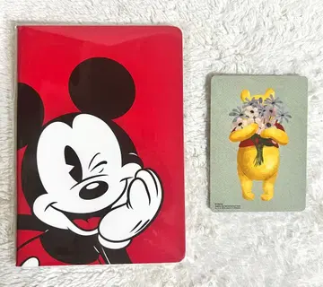 디즈니 스토어 가위바위보 카드 노트 20주년 푸우 가와구치 아리오 한정판