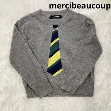 mercibeaucoup 그레이 니트 스웨터 넥타이