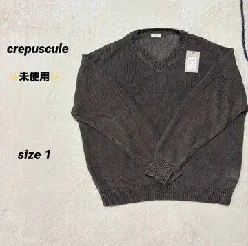 [ 미사용 ] crepuscule V넥 니트 1 차콜