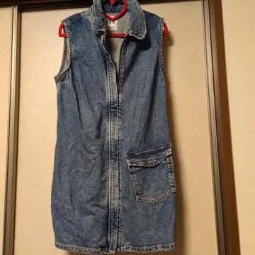 ZARA 슬리브리스 데님 원피스 L