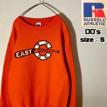 00s 러셀 맨투맨 트레이닝복 야구 오렌지 S