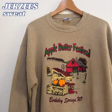 90 s JERZEES 애플버터 페스티벌 기념 맨투맨