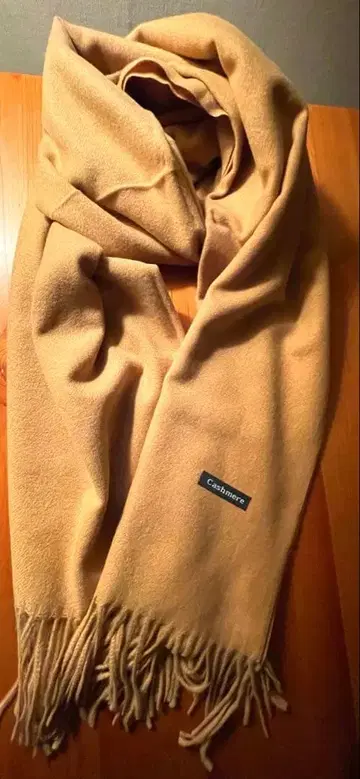 베이지 캐시미어 스톨 캐러멜 베이지