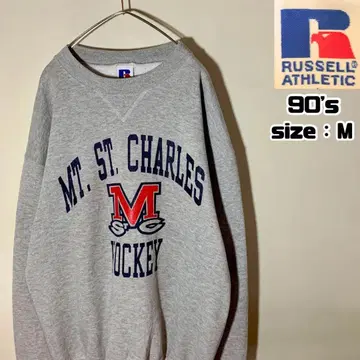 90s RUSSELL 러셀 맨투맨 트레이닝복 HOCKEY 그레이