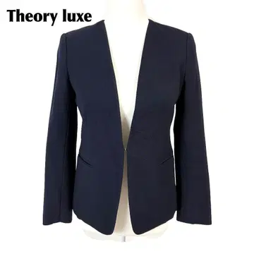 [ 새상품급 ] Theory luxe 노카라 자켓 후크 36 네이비