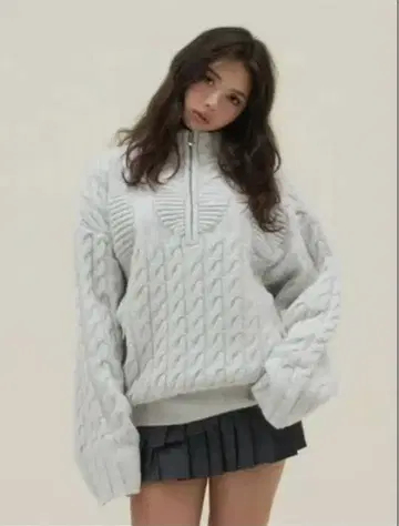 ANDMARY Heart loose knit / gray