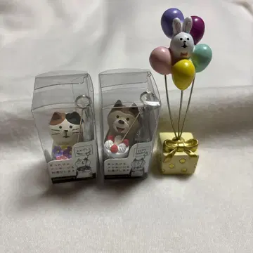 고양이와 강아지 키체인 세트