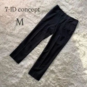 7ID 컨셉 테이퍼드 팬츠 M 블랙 고급 슬림 출퇴근