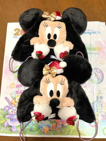 [ 새상품 ] 디즈니 크리스마스 2025 미니 마우스 팬캡 2개 세트
