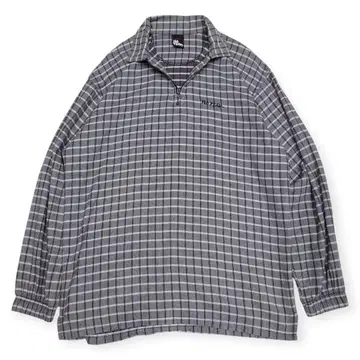 [ 90s ] NO FEAR 노피아 하프 지퍼 플란넬 체크 셔츠