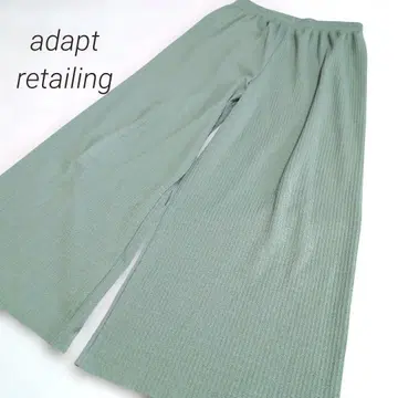 [ adapt retailing ] 허리밴딩 리브 와이드 팬츠 넉넉한