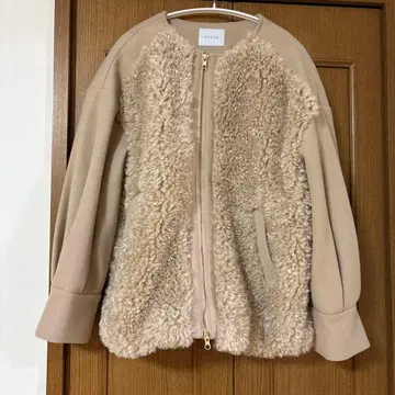 trois 노카라 보아 코트 베이지 F