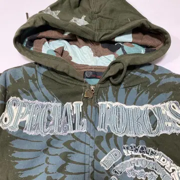 ED Hardy SPECIAL FORCES 후드 부착 후드티