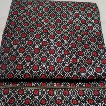 나고야 오비 빨간색과 블랙 레트로 크리스마스 코디