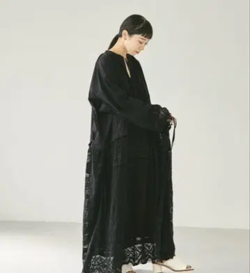 todayful 처치 레이스 드레스 블랙 36