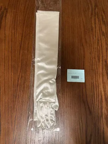 화이트 새틴 롱 웨딩 장갑