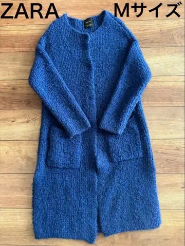 ZARA 네이비 M 사이즈 니트 롱 코트