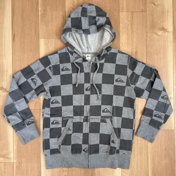 QUIKSILVER 체크 무늬 후드티 M 사이즈
