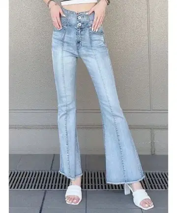 제이다 GYDA H/W 핏 플레어 데님 팬츠 인디고 XS