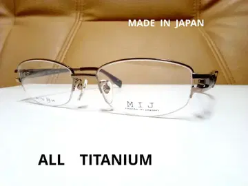 올 티타늄 소재 사바에 제작 안경 프레임 (브라운) 새상품