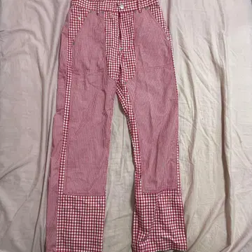 Xgirl 깅엄 체크 캐주얼 팬츠