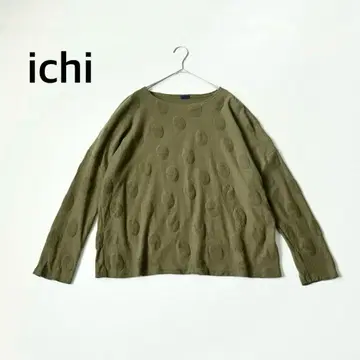 ichi 이치 도트 물방울 패턴 부드러운 코튼 풀오버