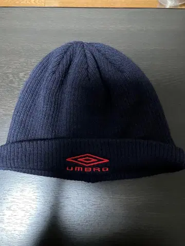 90s~00s UMBRO 엄브로 니트 모자 비니 새상품 자수 로고 일본제