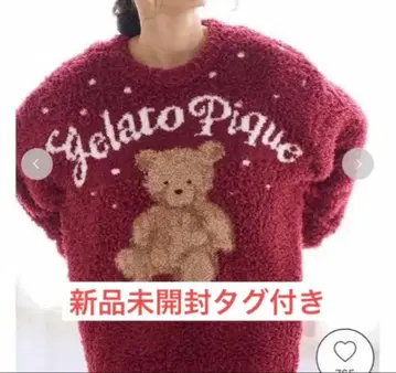 젤라또피케 [ HOLIDAY ] 스노우 베어 자카드 풀오버 레드