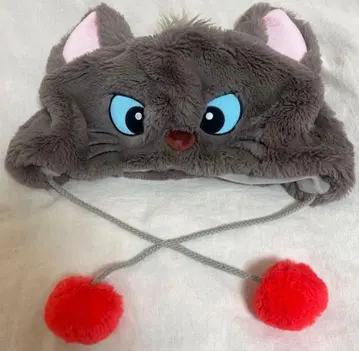고양이 캐릭터 모자 빨간색 폼폼 포함