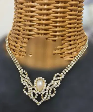 엘레강트 펄&크리스탈 목걸이