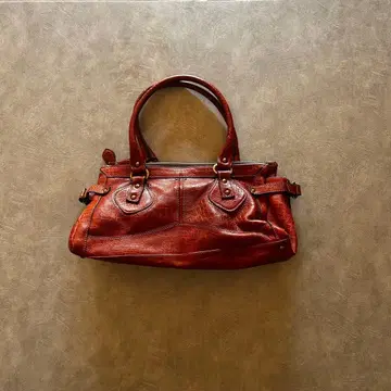 archive grunge studs shoulder bag brown