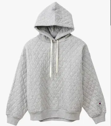 Champion 그레이 퀼팅 후드티