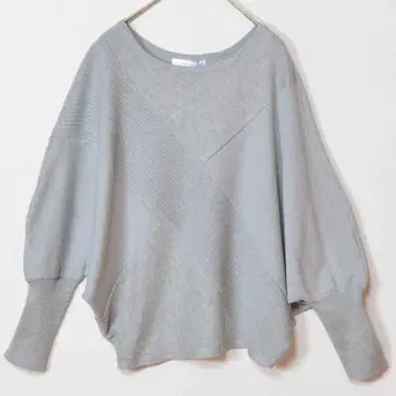 M (여유로운 핏) 돌먼 니트 풀오버 스웨터 여성용/그레이