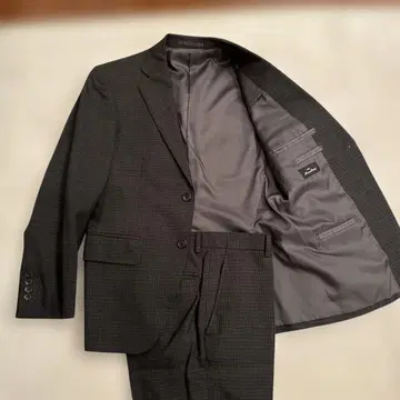 [ 가격 인하 ] ONLY 다크 그레이 체크 무늬 비즈니스 정장