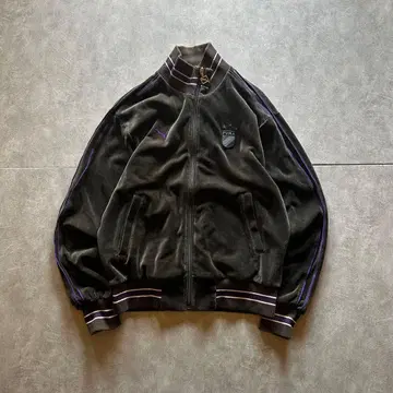 puma grunge velour track jacket y2k gray
