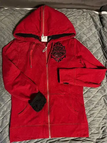 할리데이비슨 와인 레드 후드티