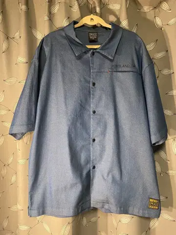 RYZ 반팔 워크 셔츠 블루