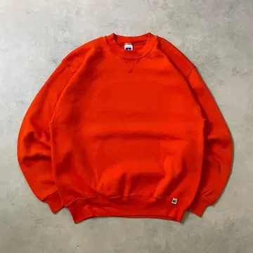 90s 러셀 애슬레틱 무지 맨투맨 앞 V 가제트