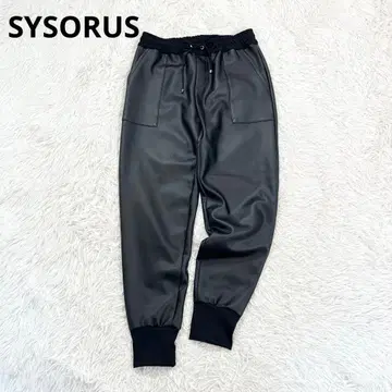 미사용급 sysorus 시소러스 조거 팬츠 우레탄 가공 블랙 세탁 가능