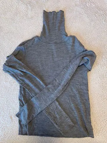 plage 그레이 터틀넥 스웨터 100% 울