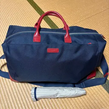 네이비/레드 보스턴 백