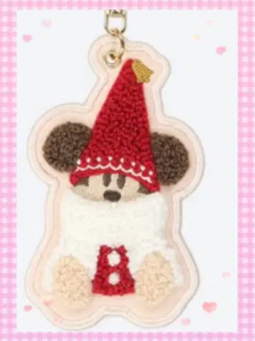 미사용 새상품 릴린링 키체인 디즈니 크리스마스 빨간색