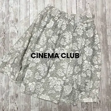 새상품급 CINEMA CLUB 시네마 클럽 플레어 스커트 레이스 엘레강트