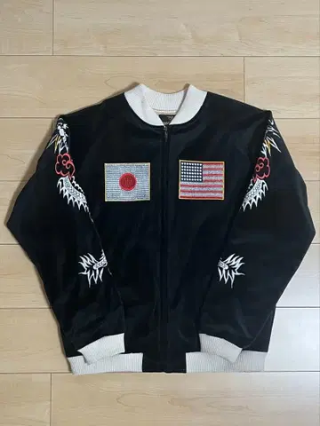 HOUSTON 벨벳 스카잔 국기 자수